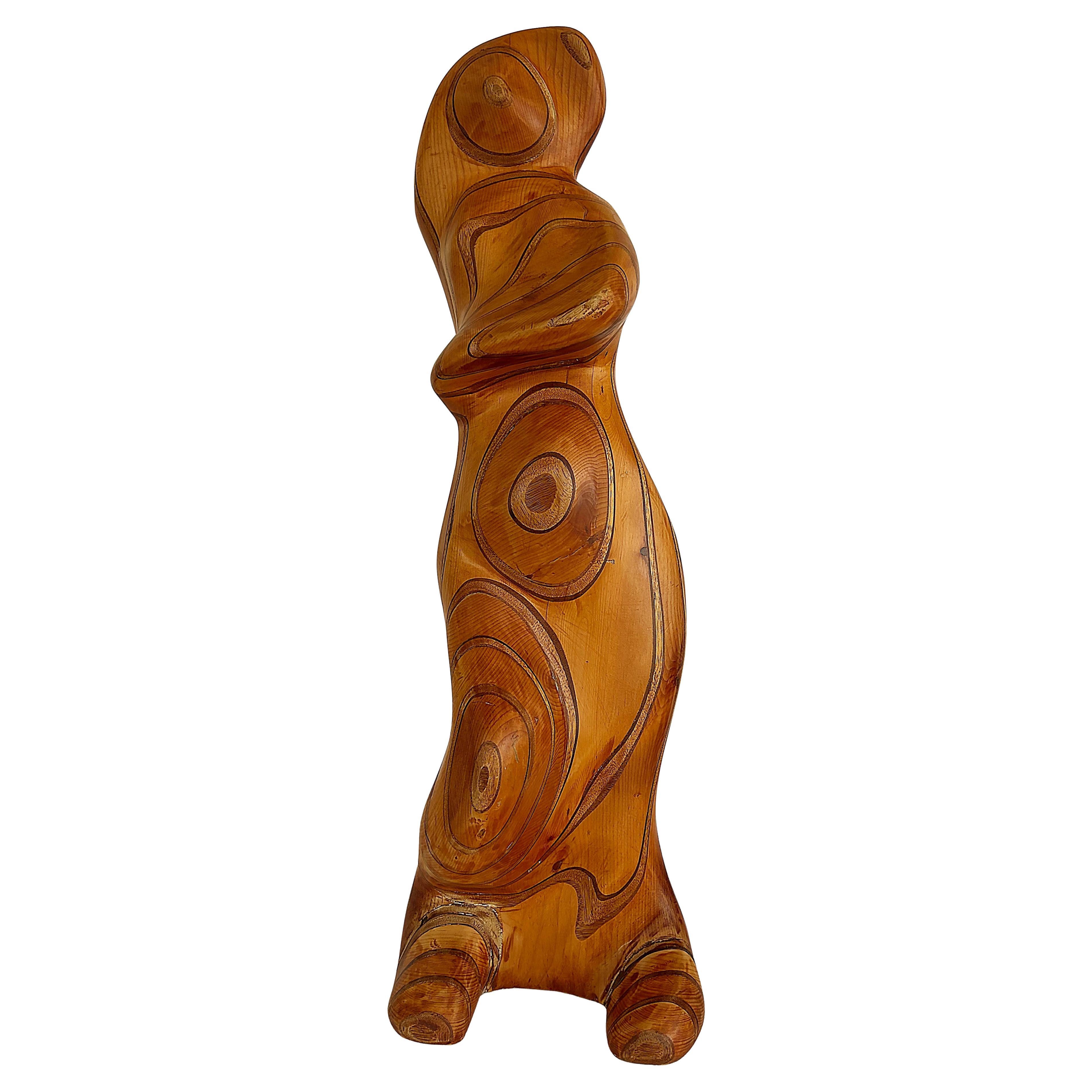 Large Robert Hardgrove  Abstract Organic Wood Sculpture For Sale