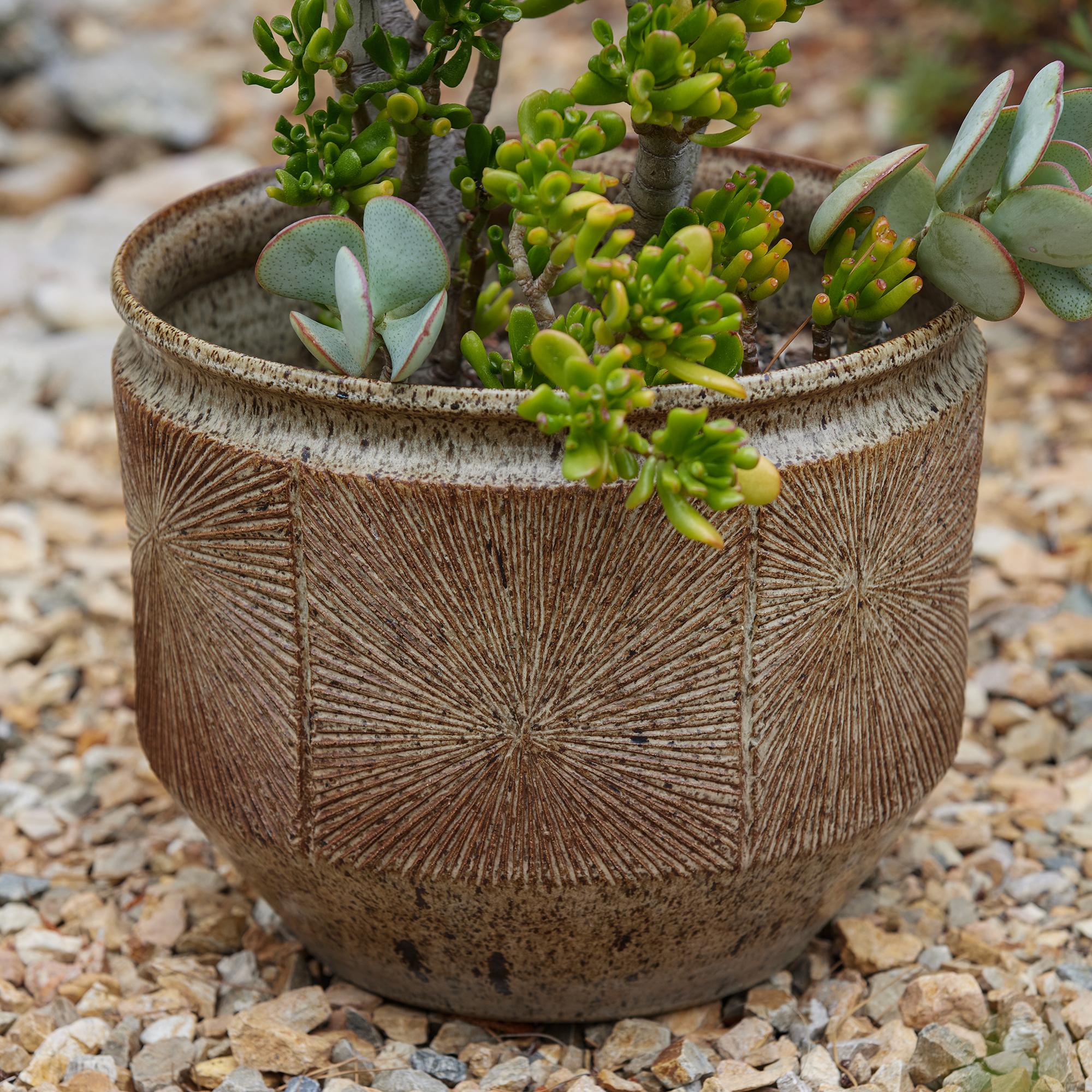 Grande jardinière Sunburst de Robert Maxwell & David Cressey pour Earthgender Bon état - En vente à Glendale, CA