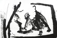 Large Robert Motherwell "La Guerra I" Lithograph, Signed