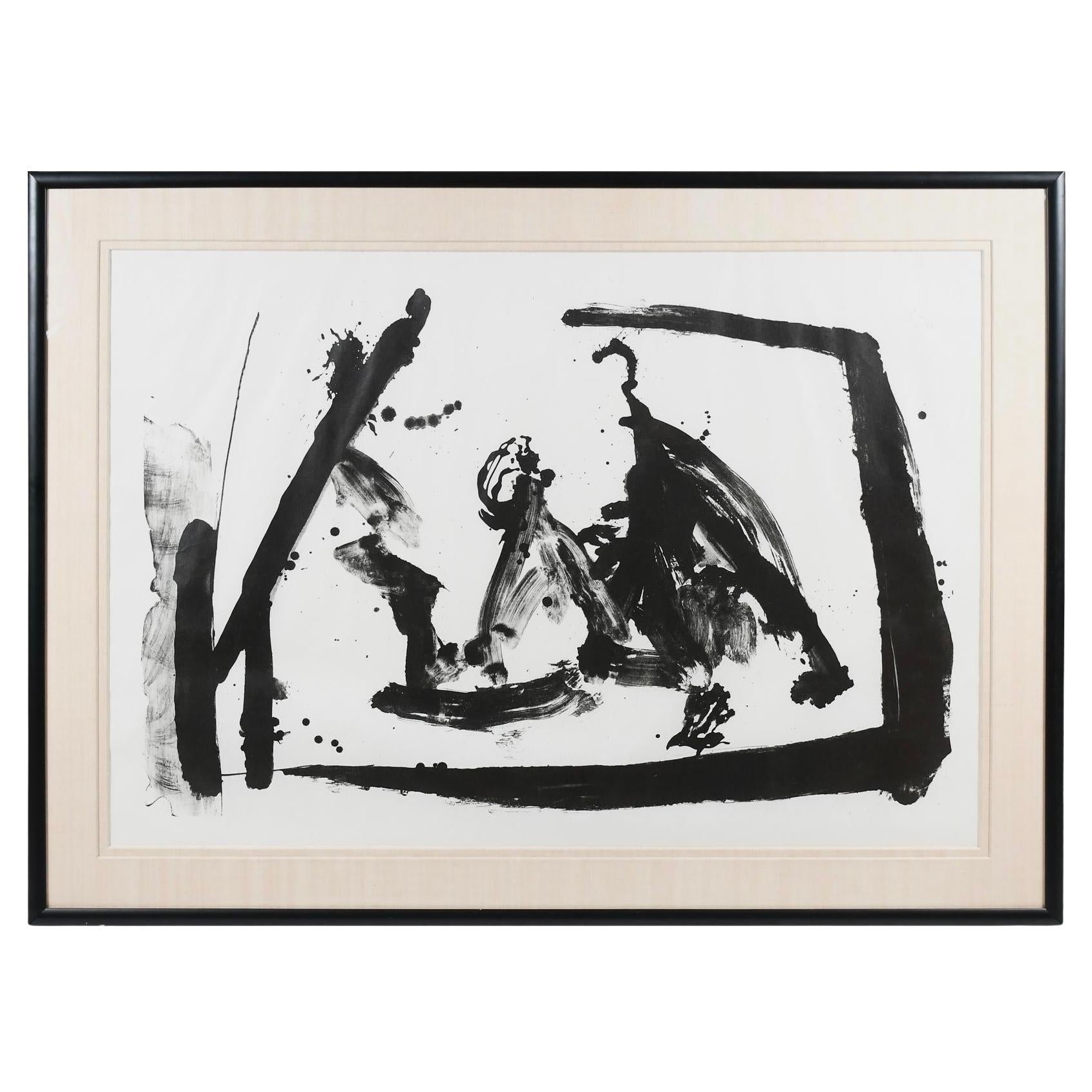 Große Lithographie „La Guerra I“ von Robert Motherwell, signiert (amerikanisch) im Angebot