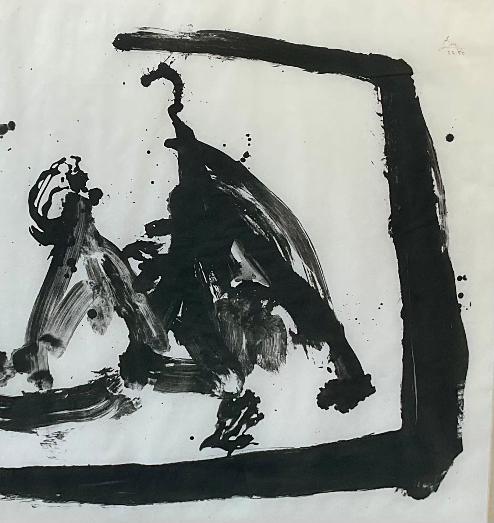 Große Lithographie „La Guerra I“ von Robert Motherwell, signiert im Angebot 1