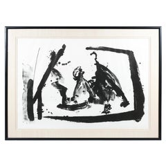 Large Robert Motherwell "La Guerra I" Lithograph, Signed
