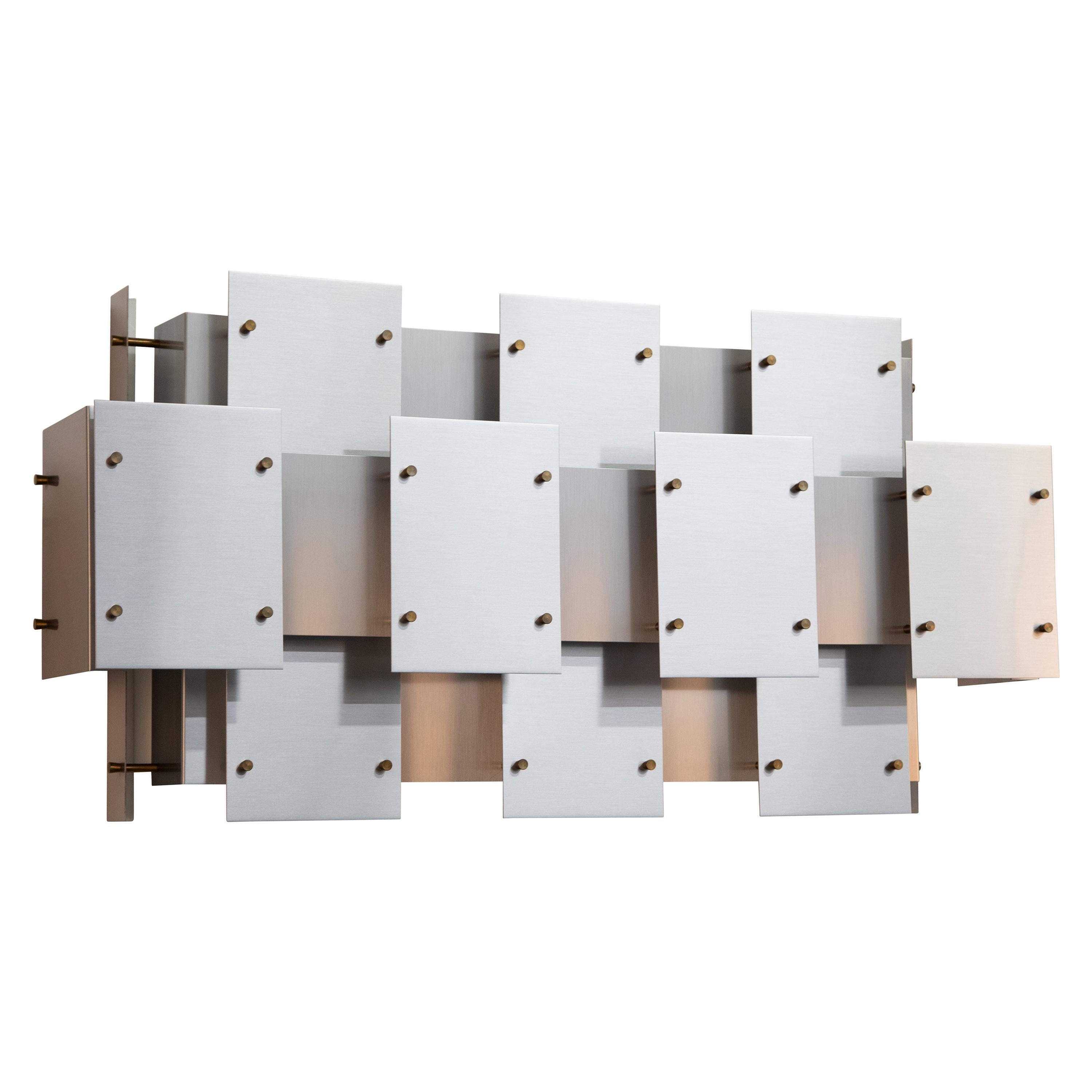 Large Robert Sonneman "Cityscape" Wall Sconce, circa 1970s For Sale