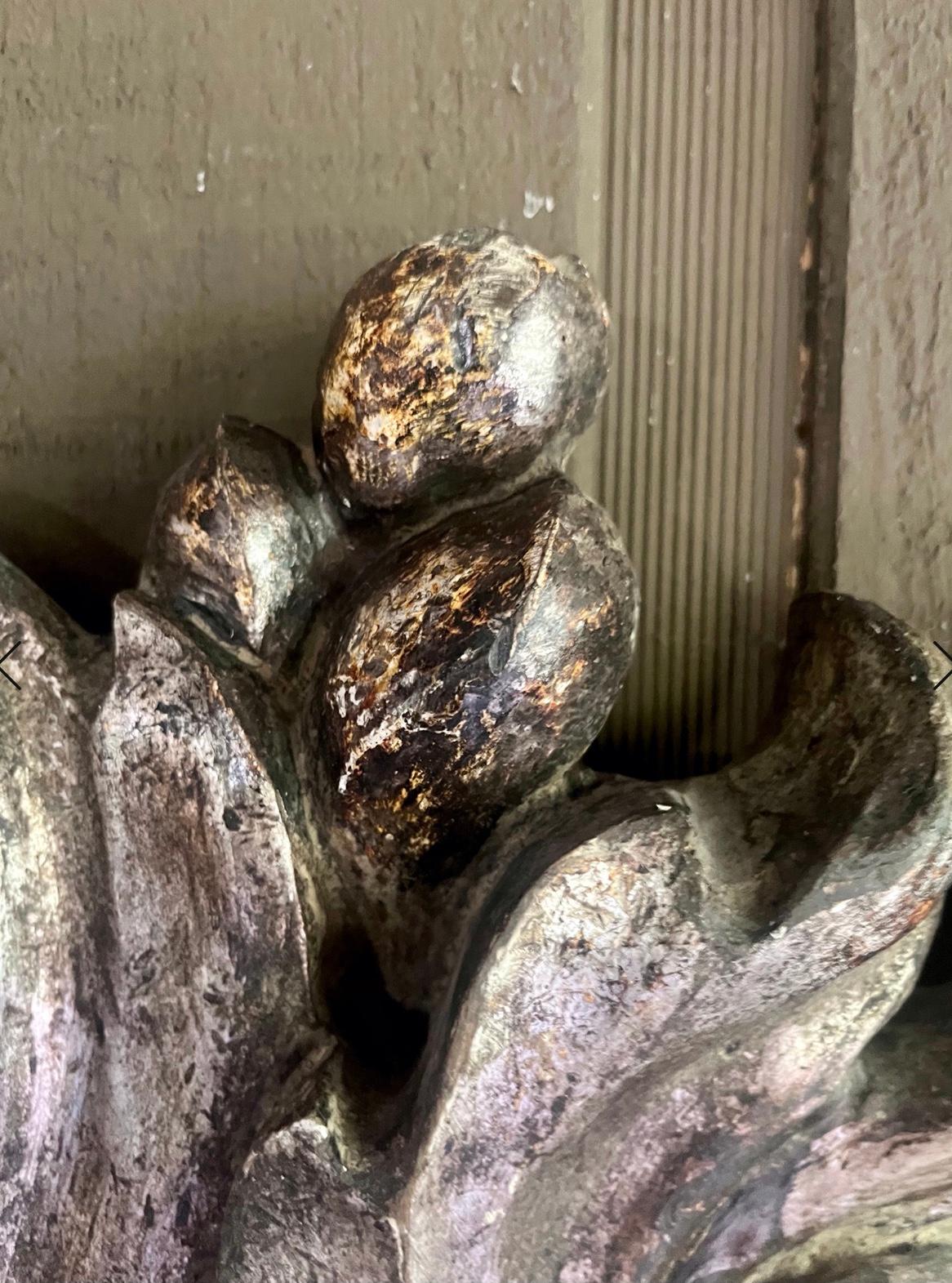20th Century Large Robust Set of Carved Silver Gilt Acanthus Wall Appliqué's or Trophies For Sale