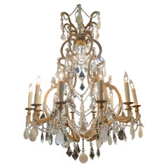 Large rock crystal chandelier