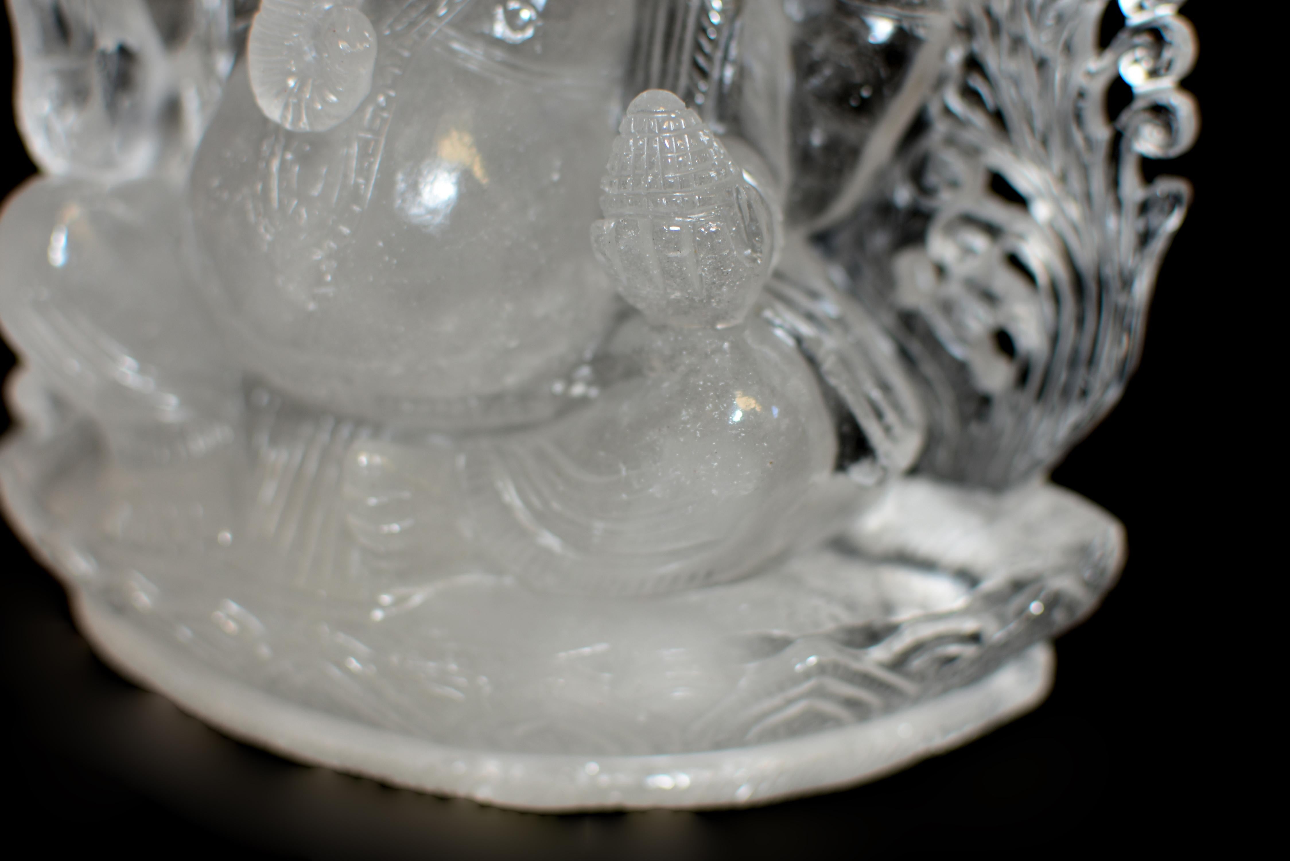 Large Rock Crystal Quartz Ganesha Statue 8.5 lb 5