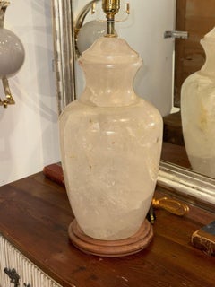 Large Rock Crystal Urn Lamp