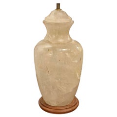Large Rock Crystal Urn Lamp