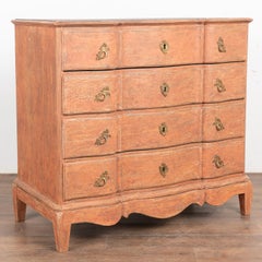 Large Rococo Oak Chest of Drawers, Denmark circa 1770-1800