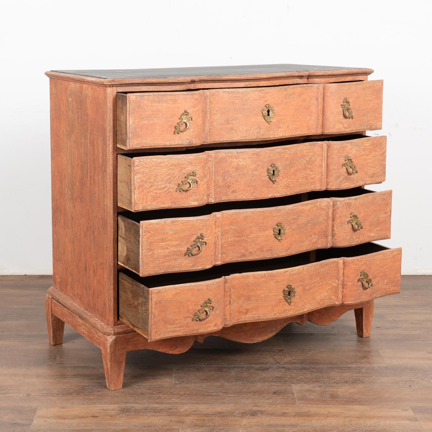 Danish  Large Rococo Oak Chest of Drawers, Denmark circa 1770-1800 For Sale