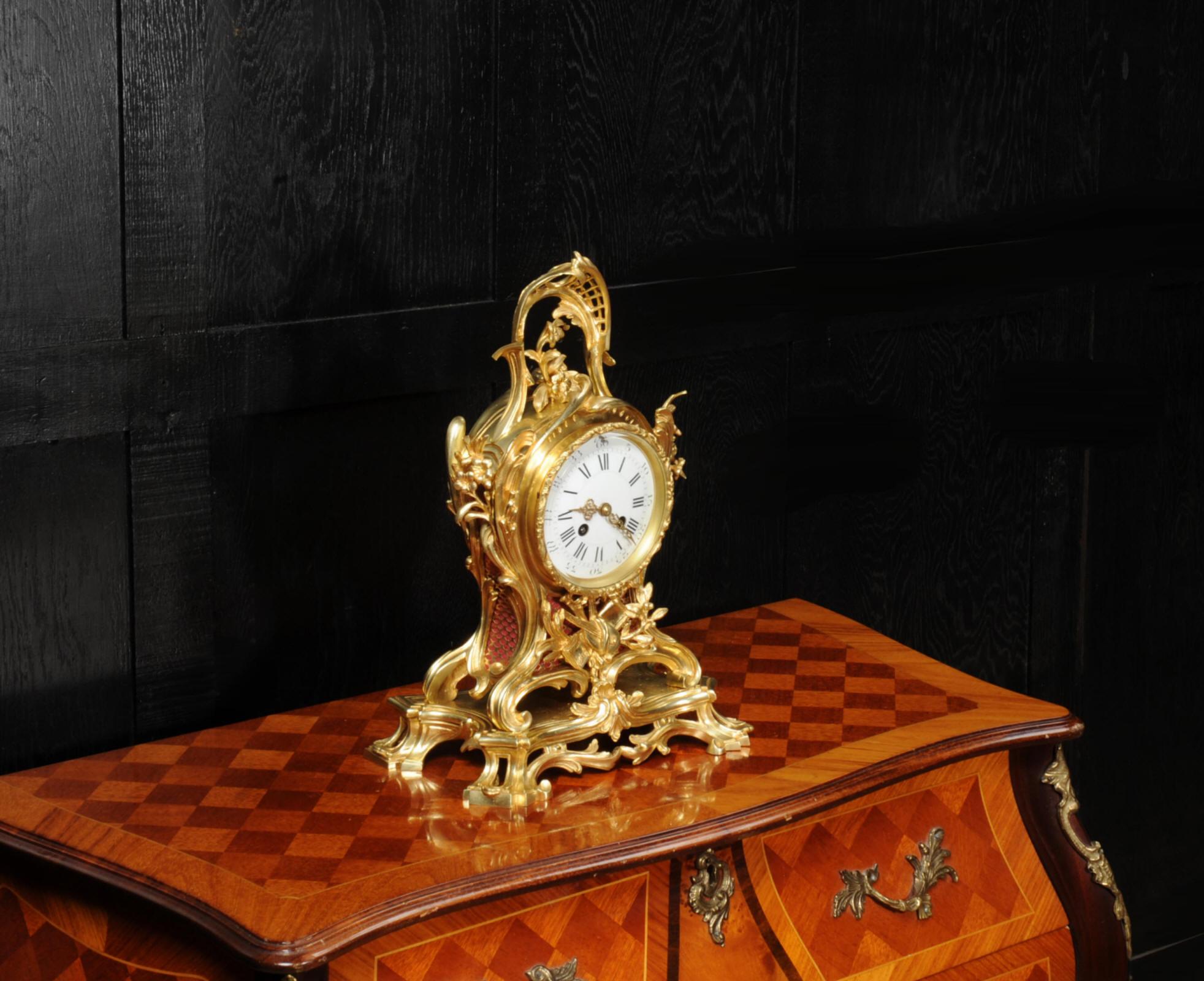 Large Rococo Ormolu Antique French Clock, Music 6