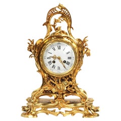 Large Rococo Ormolu Antique French Clock, Music