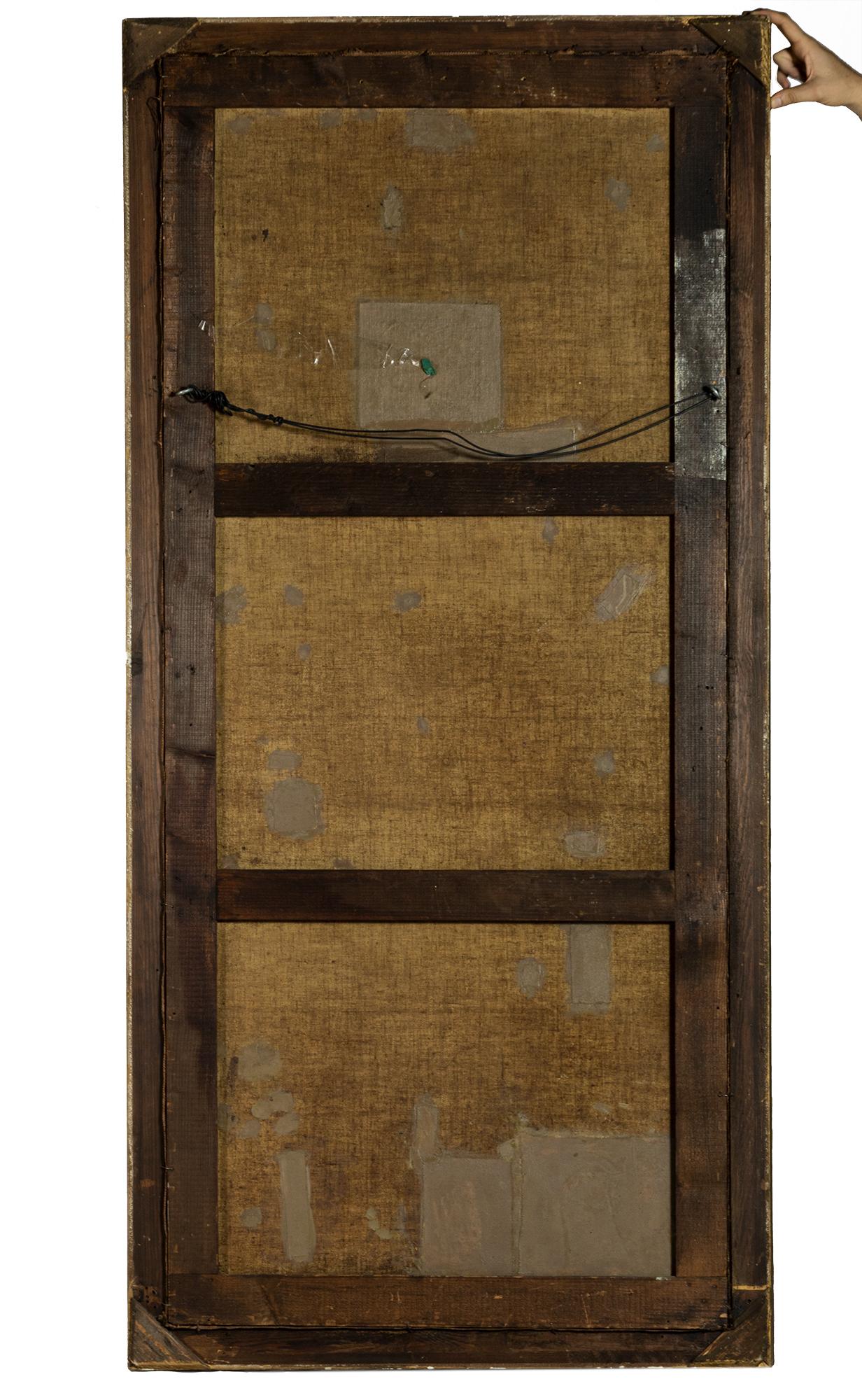 Großes Rokoko-Revival-Porträtgemälde einer Frau von Louis Jacques Gallet (20. Jahrhundert) im Angebot