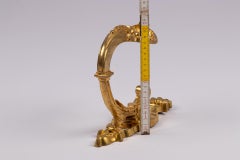 Large Rococo-Style Curtain Hook in Gilt Bronze, France, Late 19th Century