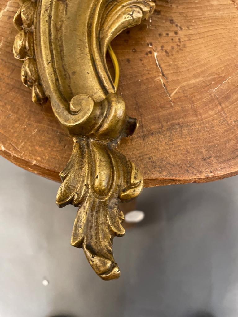 Large Rococo Style Ormolu Wall Light In Good Condition For Sale In London, GB