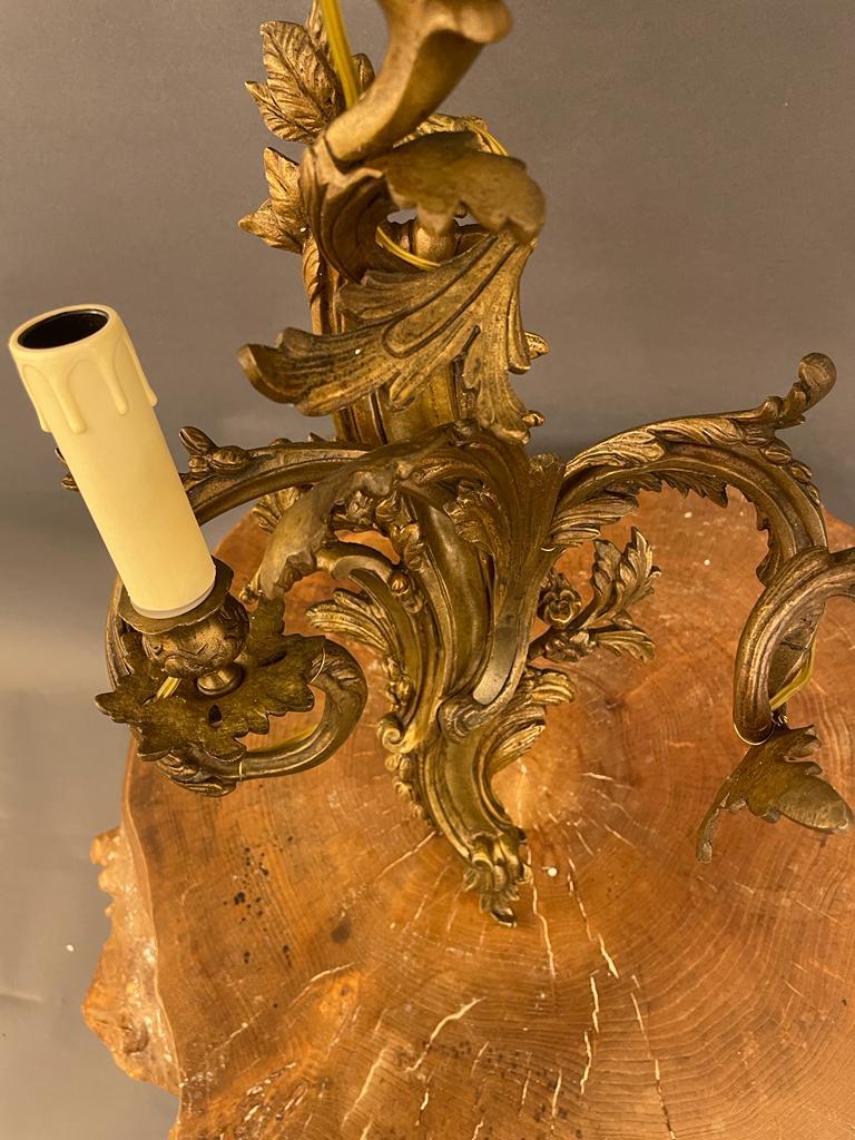 Bronze Large Rococo Style Ormolu Wall Light For Sale