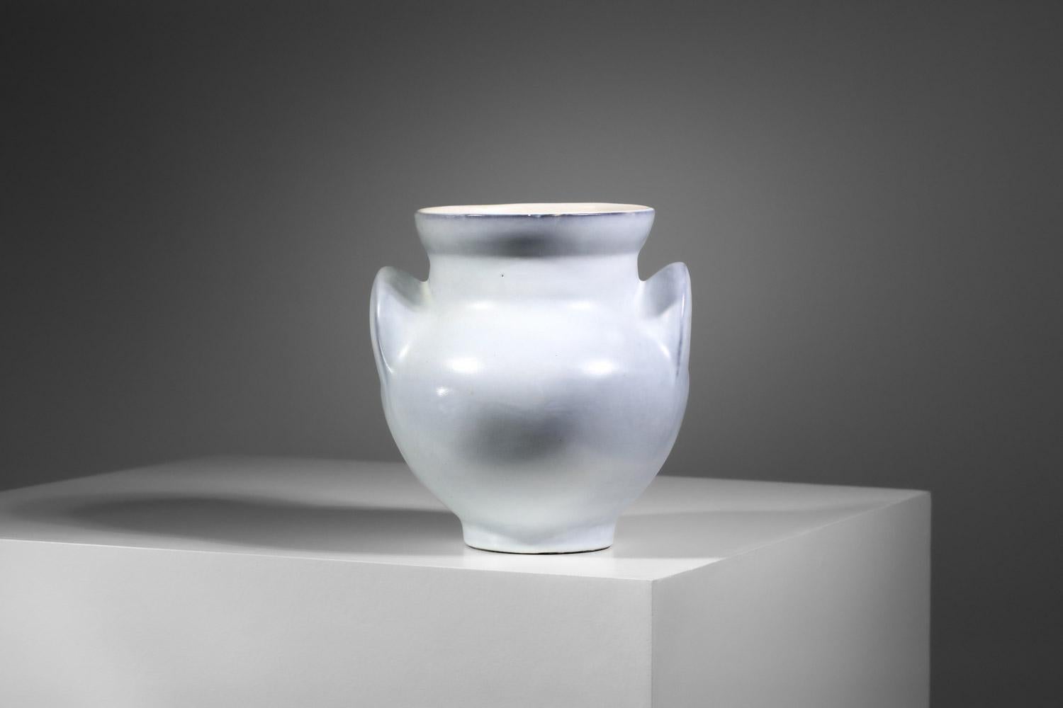 Grand vase en céramique de Roger Capron Vallauris avec motif de poule en vente 6
