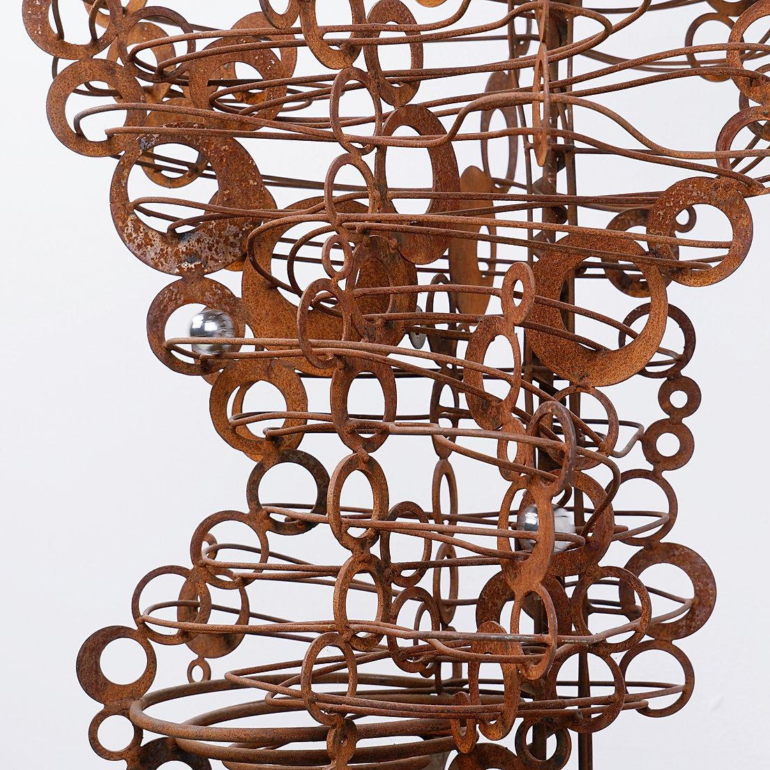 Gran escultura cinética bola rodante : H 179cm - 20thc en venta 5