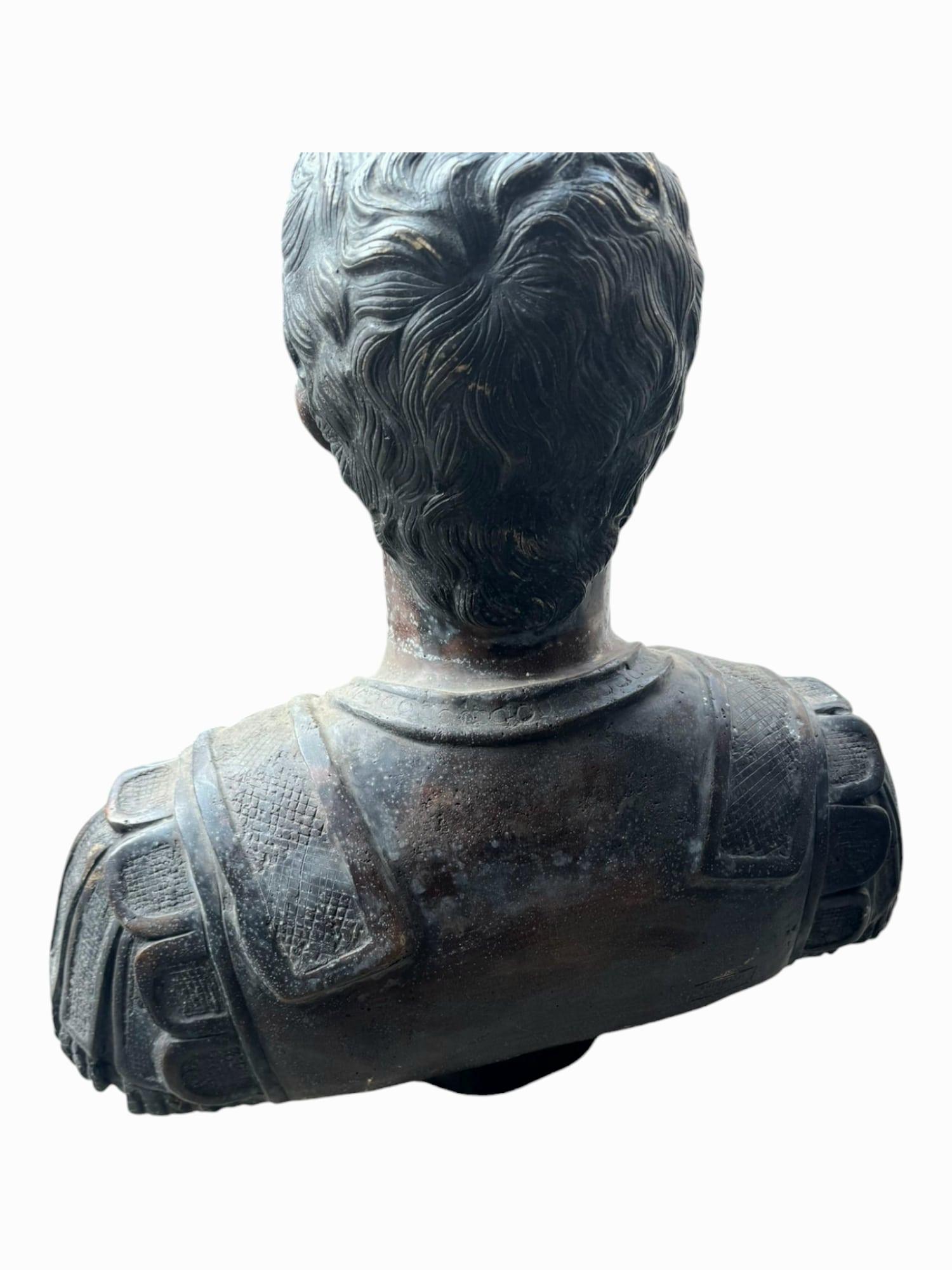 Gran Escultura Romana de Bronce 80 Cm en venta 2