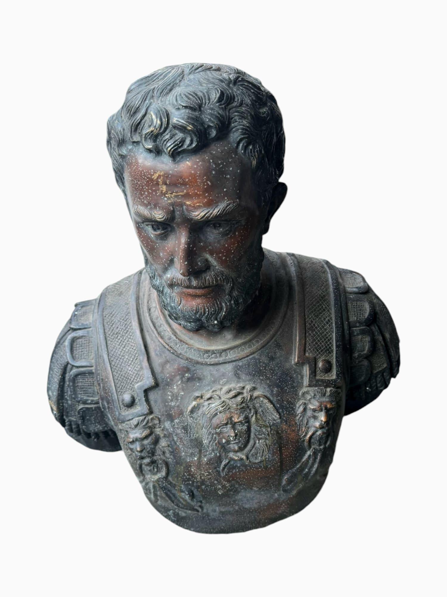 Gran Escultura Romana de Bronce 80 Cm en venta 4