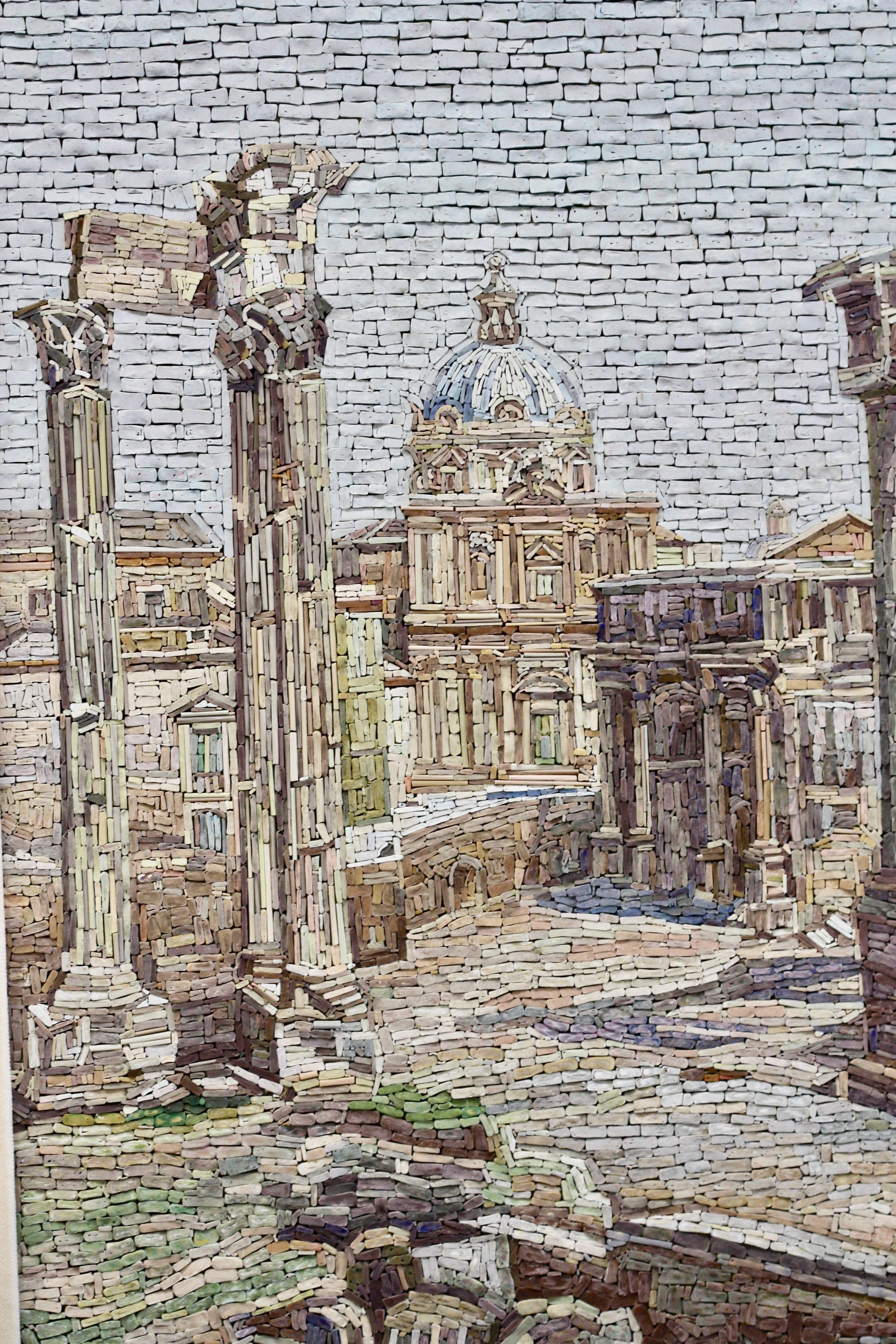 Large Roman Mosaic Plaque of Foro Romano 
