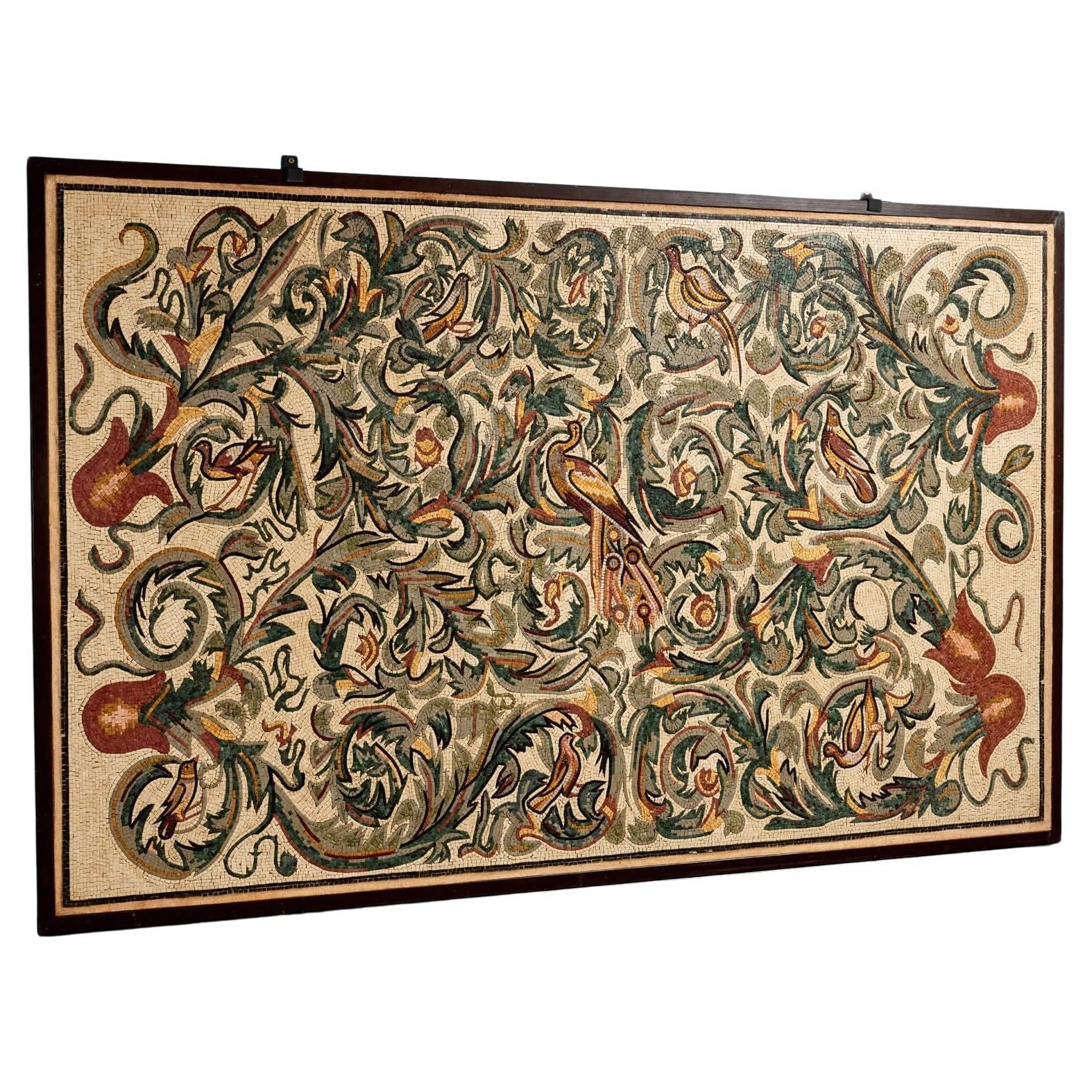 Large Roman Style Mosaic Wall Panel For Sale