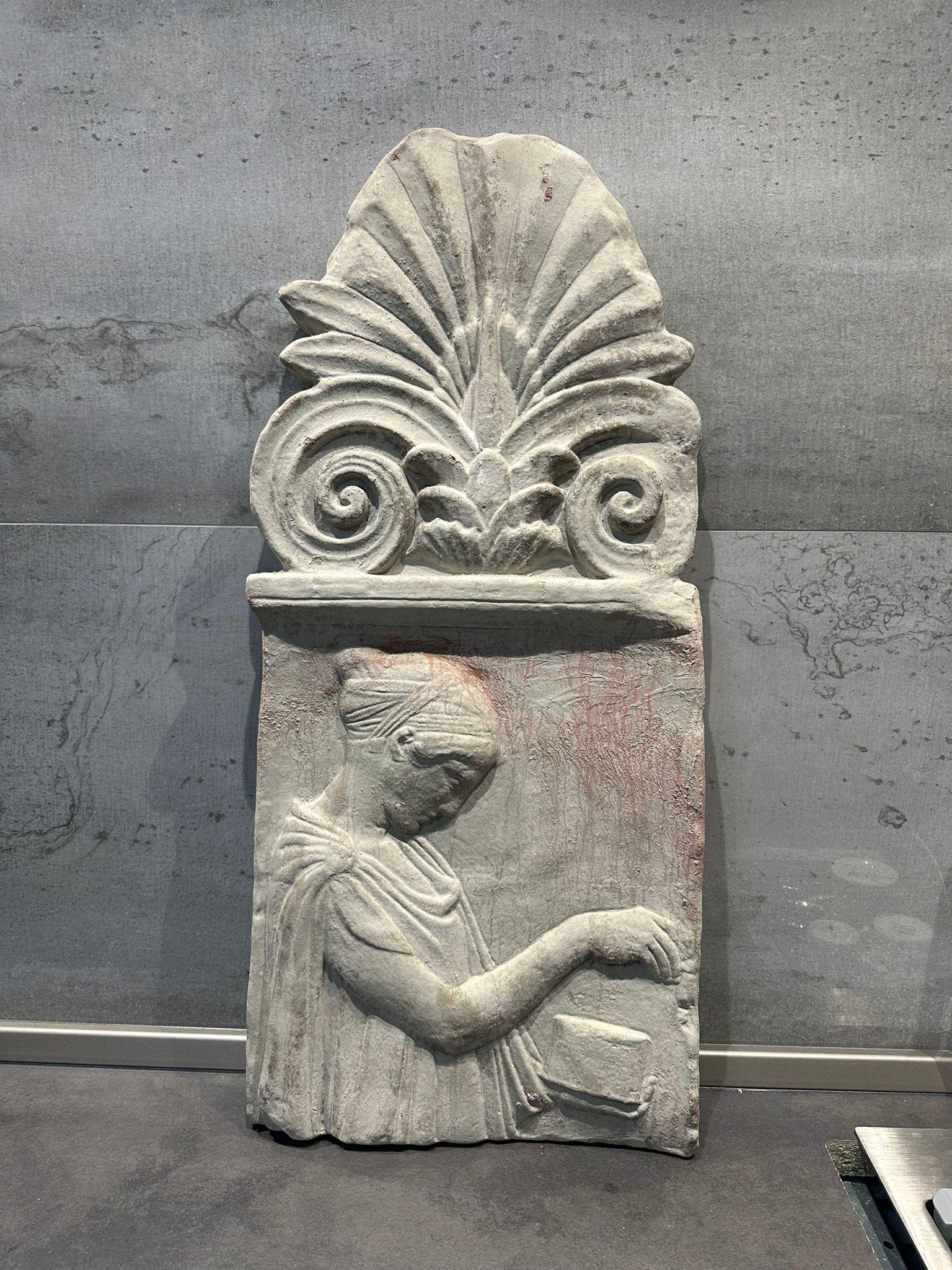 Baroque Large Roman Terracotta Antefix, Early 20th Century For Sale