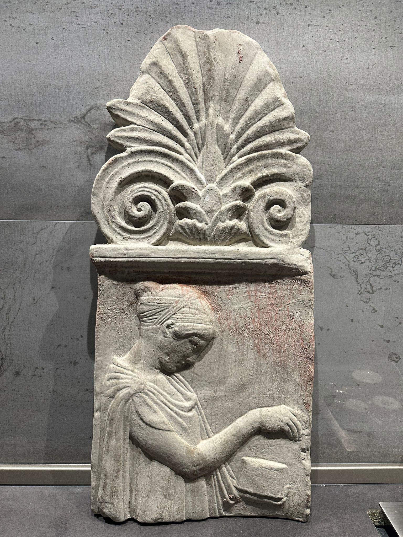 Italian Large Roman Terracotta Antefix, Early 20th Century For Sale