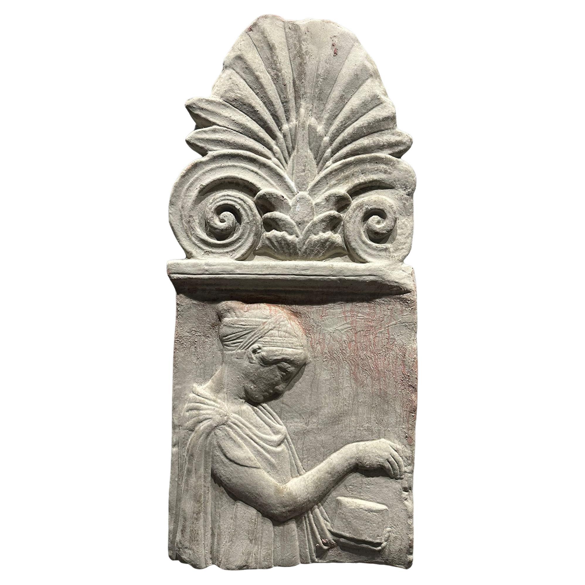Large Roman Terracotta Antefix, Early 20th Century For Sale