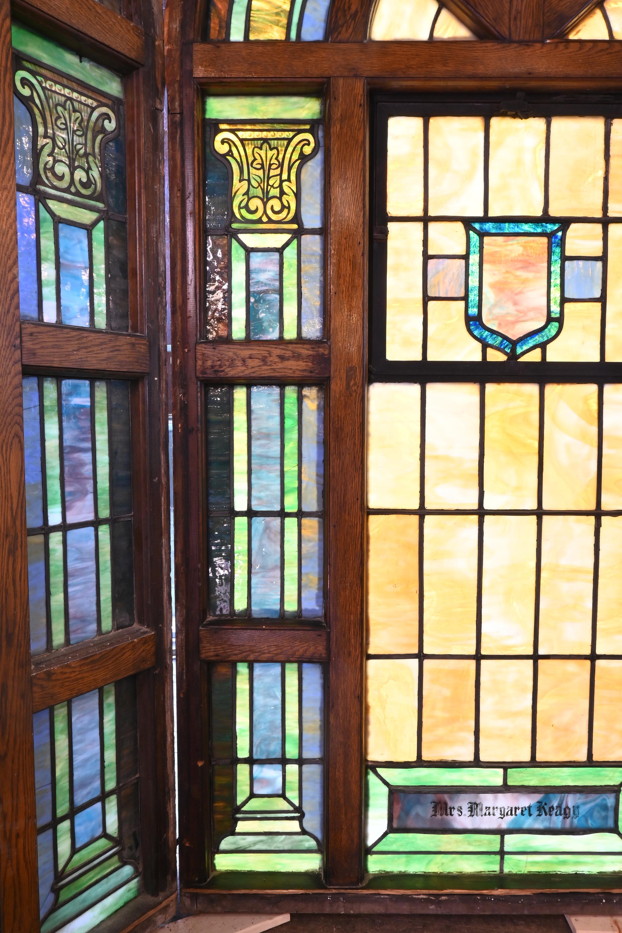 arched stained glass windows for sale