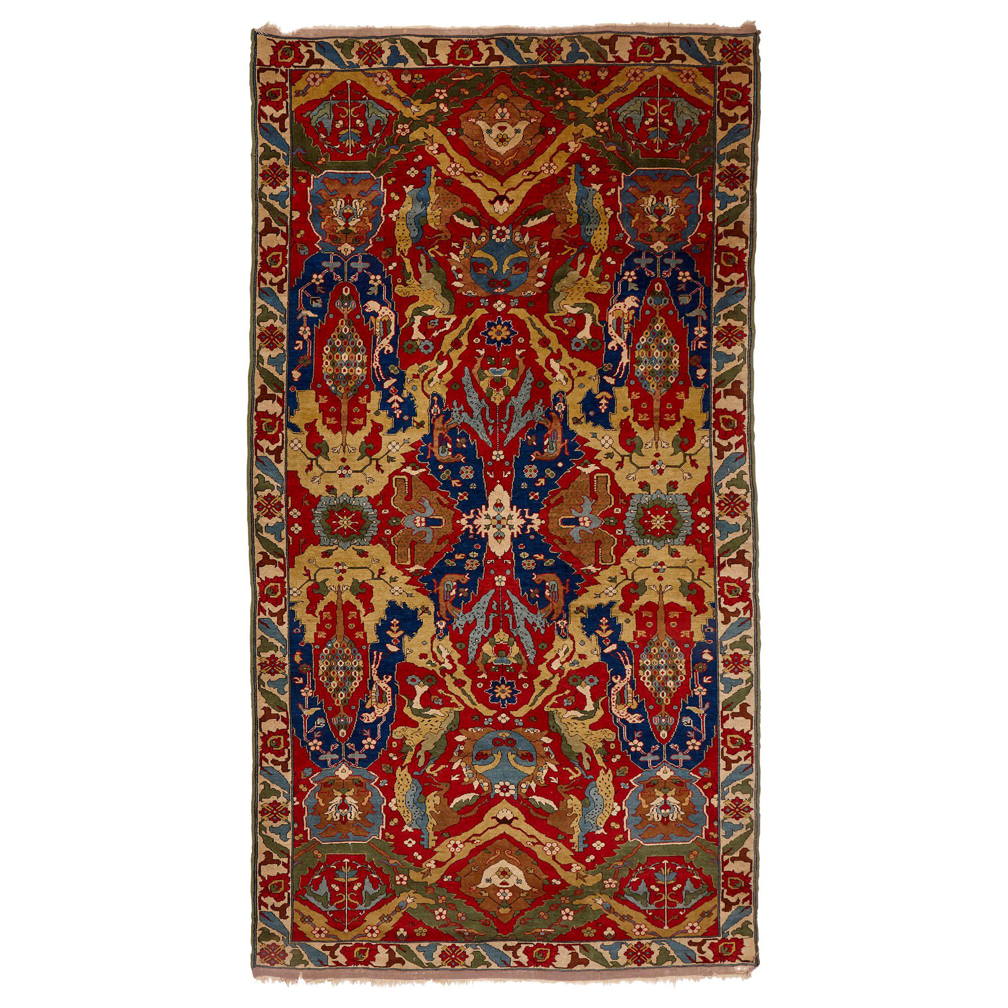 Large Romanian Knotted Carpet, Attributed to Tuduc For Sale
