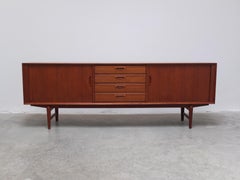 Large 'Rome' Sideboard with Tambour Doors by O.M.F., 1960s