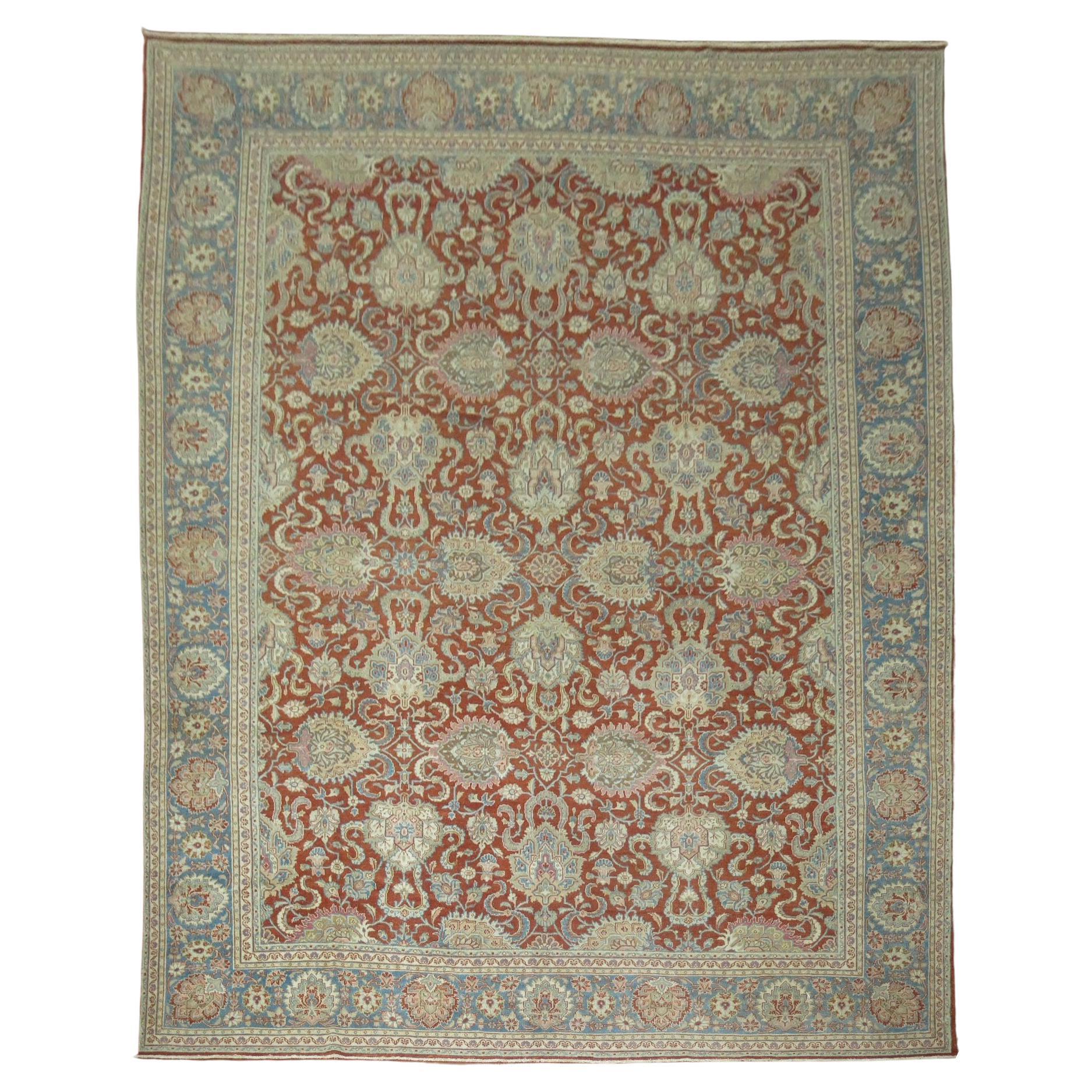Antique Room Size Persian Tabriz Rug at 1stDibs