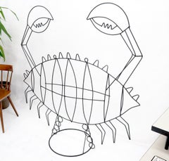 Large Room Size Wire Crab Sculpture John Risley Decor