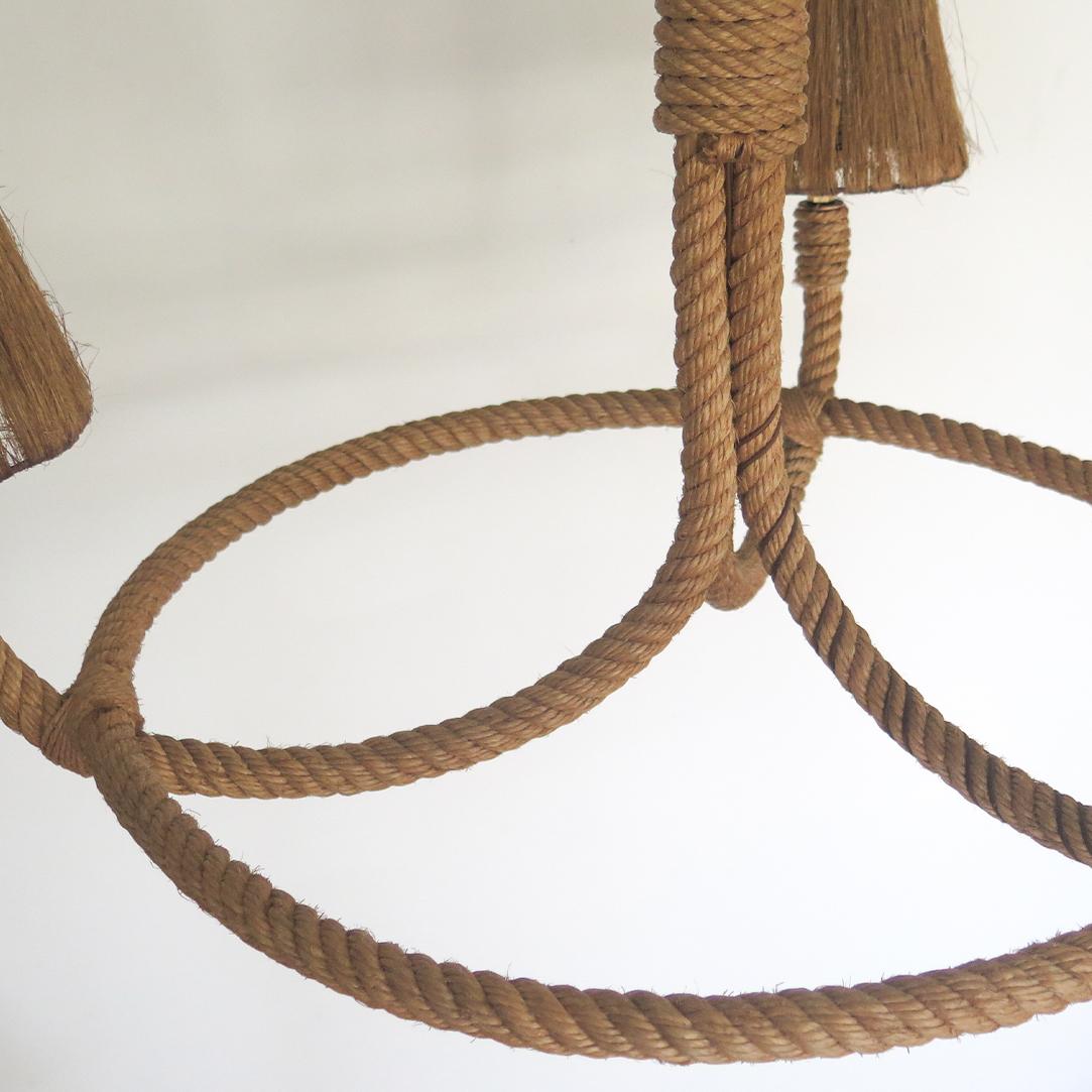 Large Rope Chandelier by Audoux-Minet 2