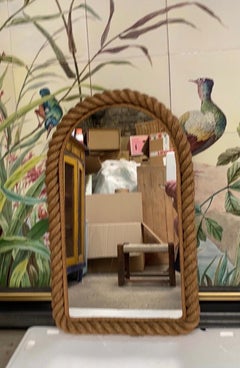 Large Rope Mirror Audoux Minet, circa 1960