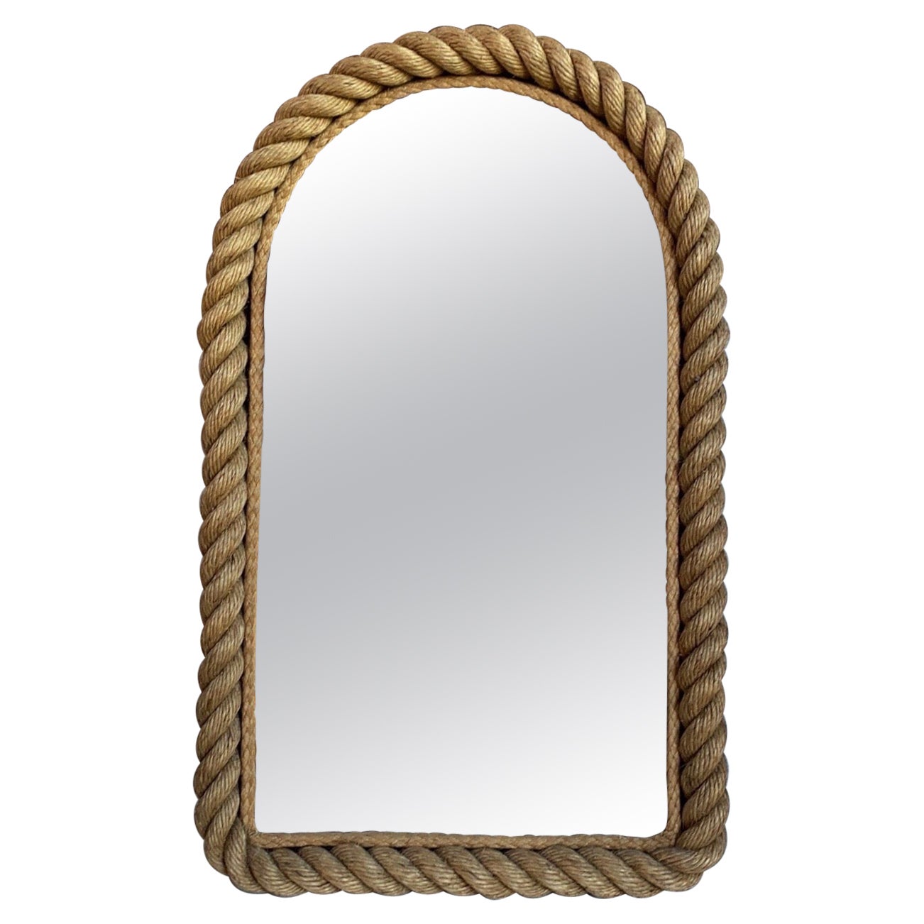 Large Rope Mirror Audoux Minet, circa 1960