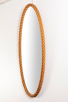 Large Rope Mirror by Audoux and Minet
