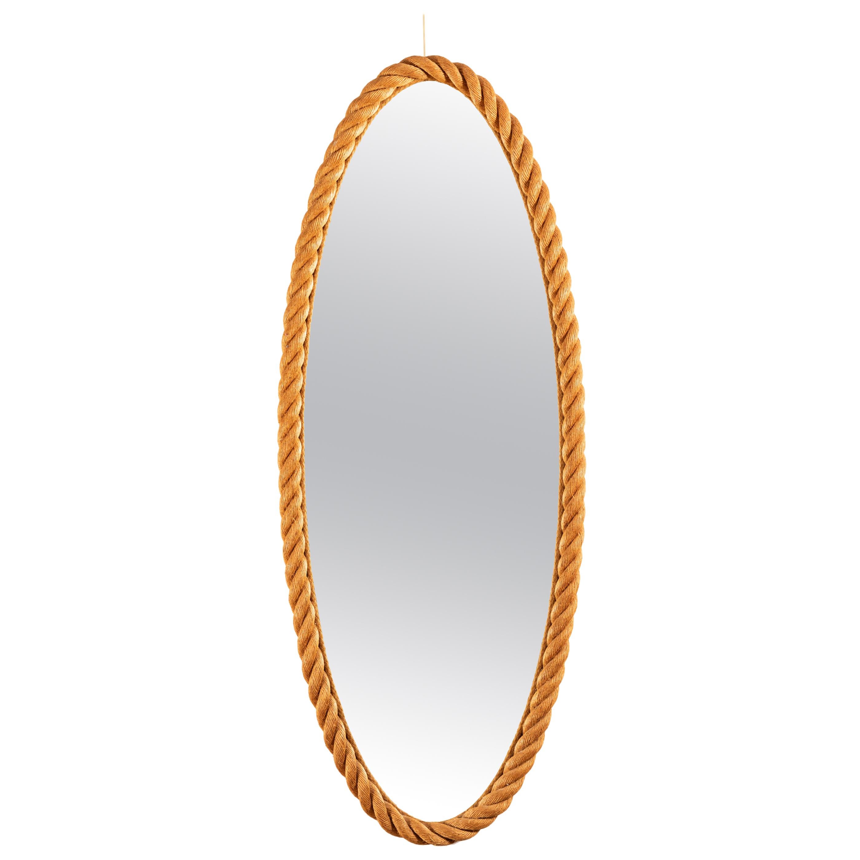 Large Rope Mirror by Audoux and Minet