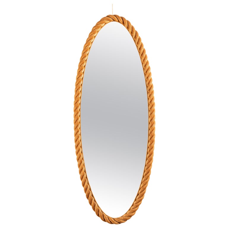 Large Rope Mirror by Audoux and at 1stDibs