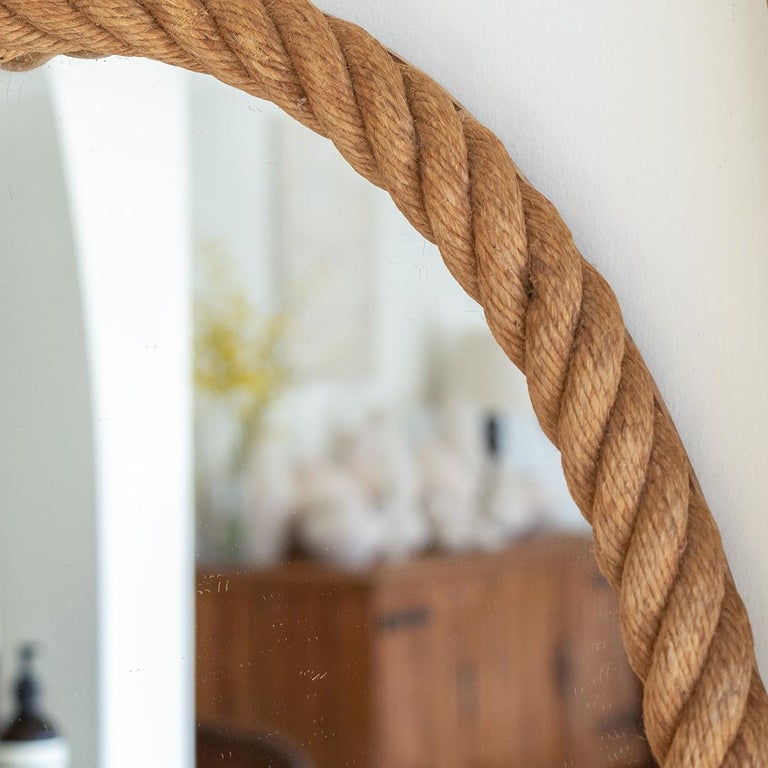 Large Rope Oval Mirror by For Sale at 1stDibs
