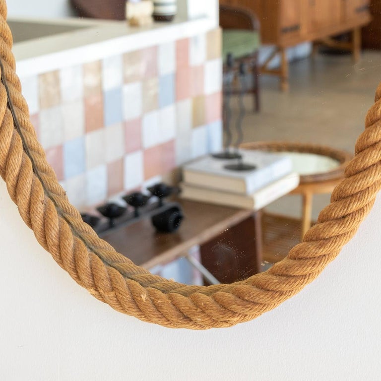 Large Rope Oval Mirror by For Sale at 1stDibs