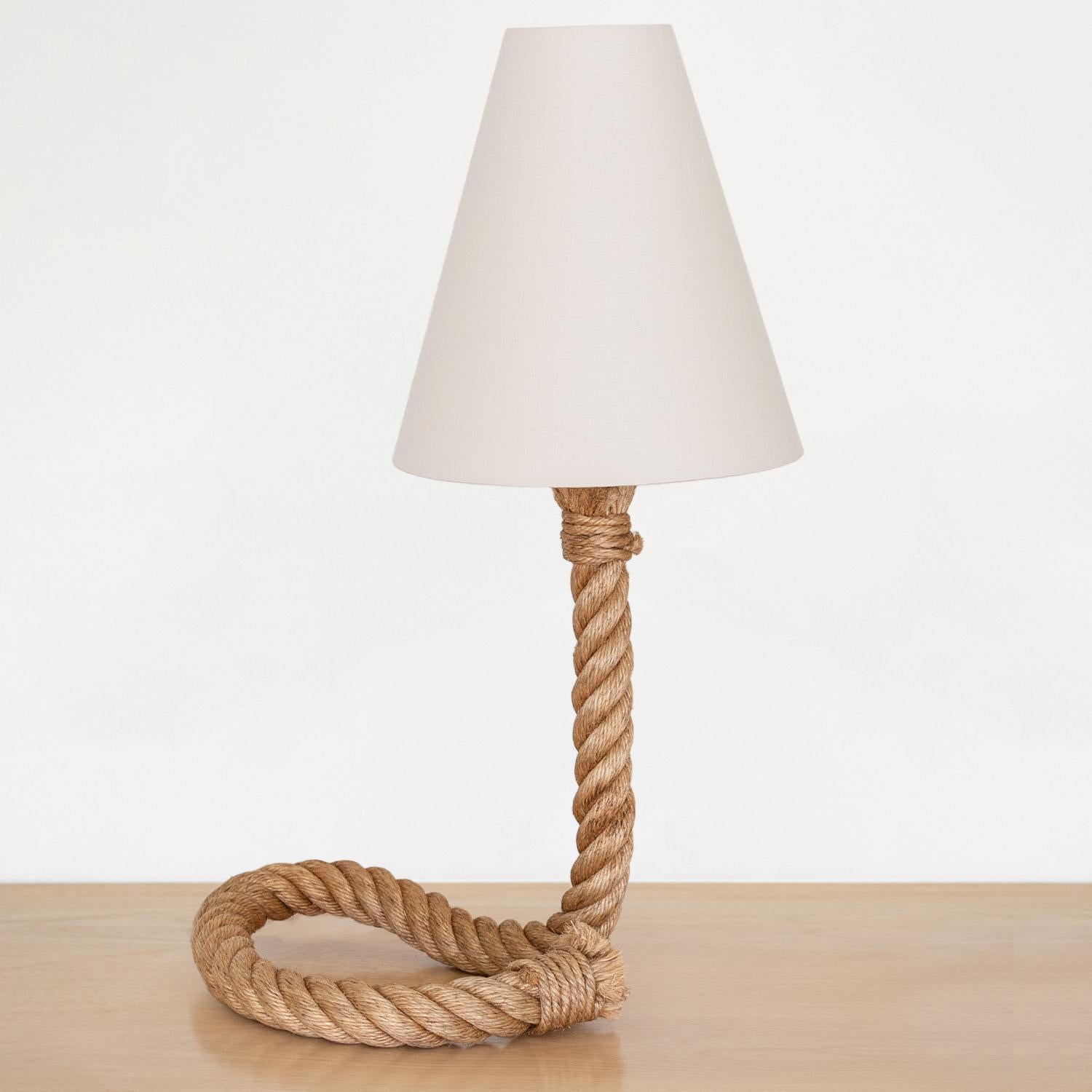 Linen Large Rope Table Lamp by Audoux-Minet