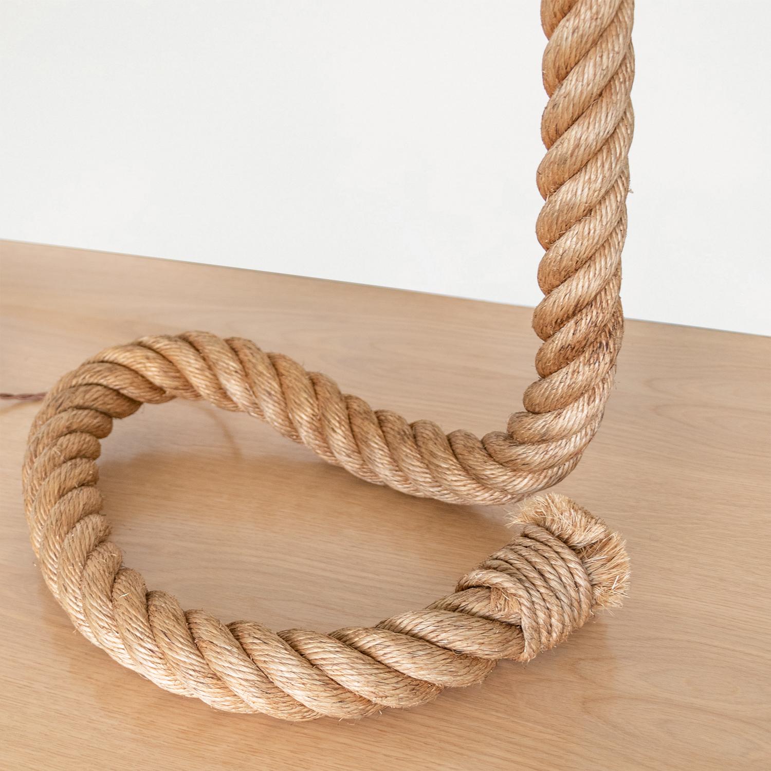 Large Rope Table Lamp by Audoux-Minet 2