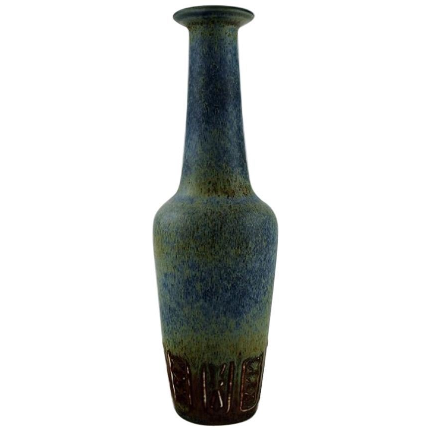 Large Rörstrand / Rorstrand Stoneware Vase by Gunnar Nylund, 1960s For Sale