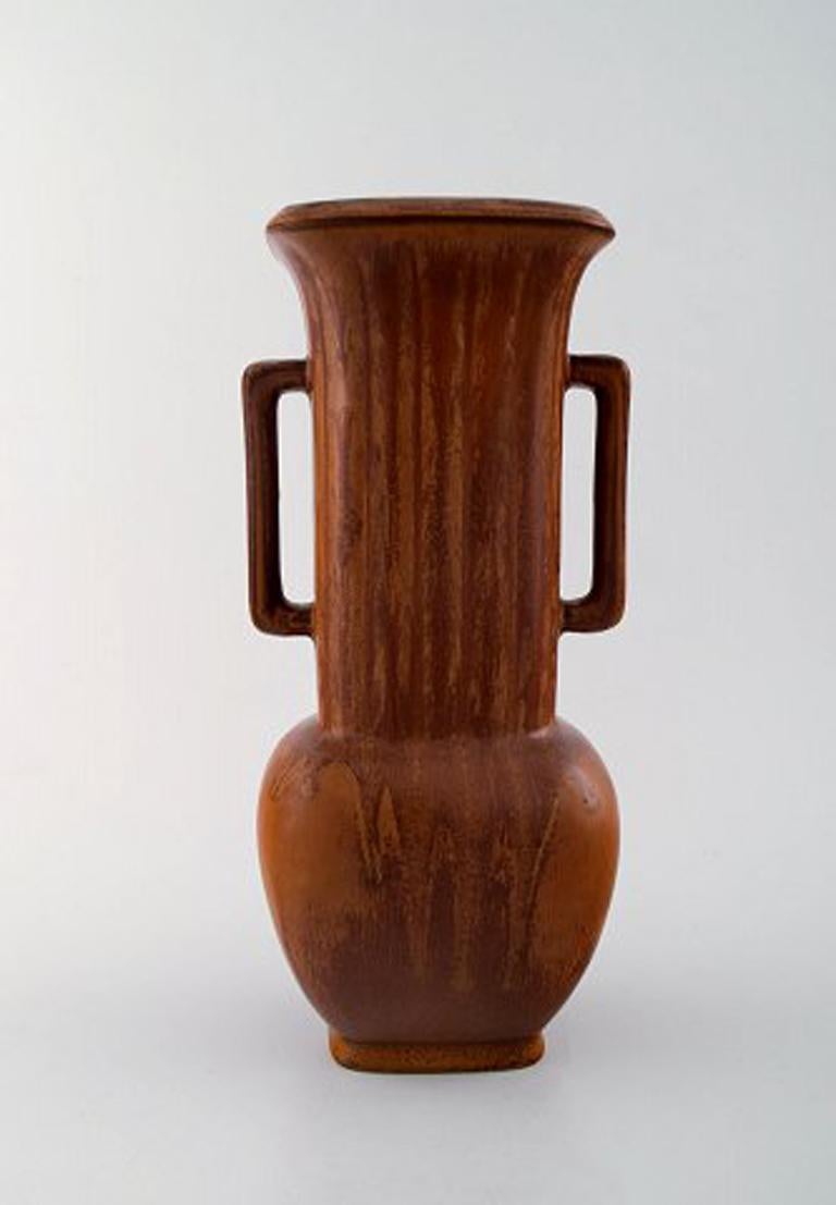 Scandinavian Modern Large Rörstrand/Rorstrand Stoneware Vase by Gunnar Nylund