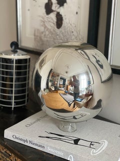 Large Rose Ball / Garden Ball Made of Mirrored Glass