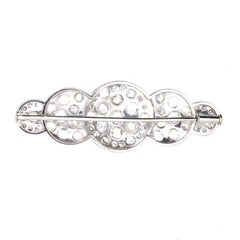 Large Rose Cut Diamond Quintuple Circle Brooch, Art Deco