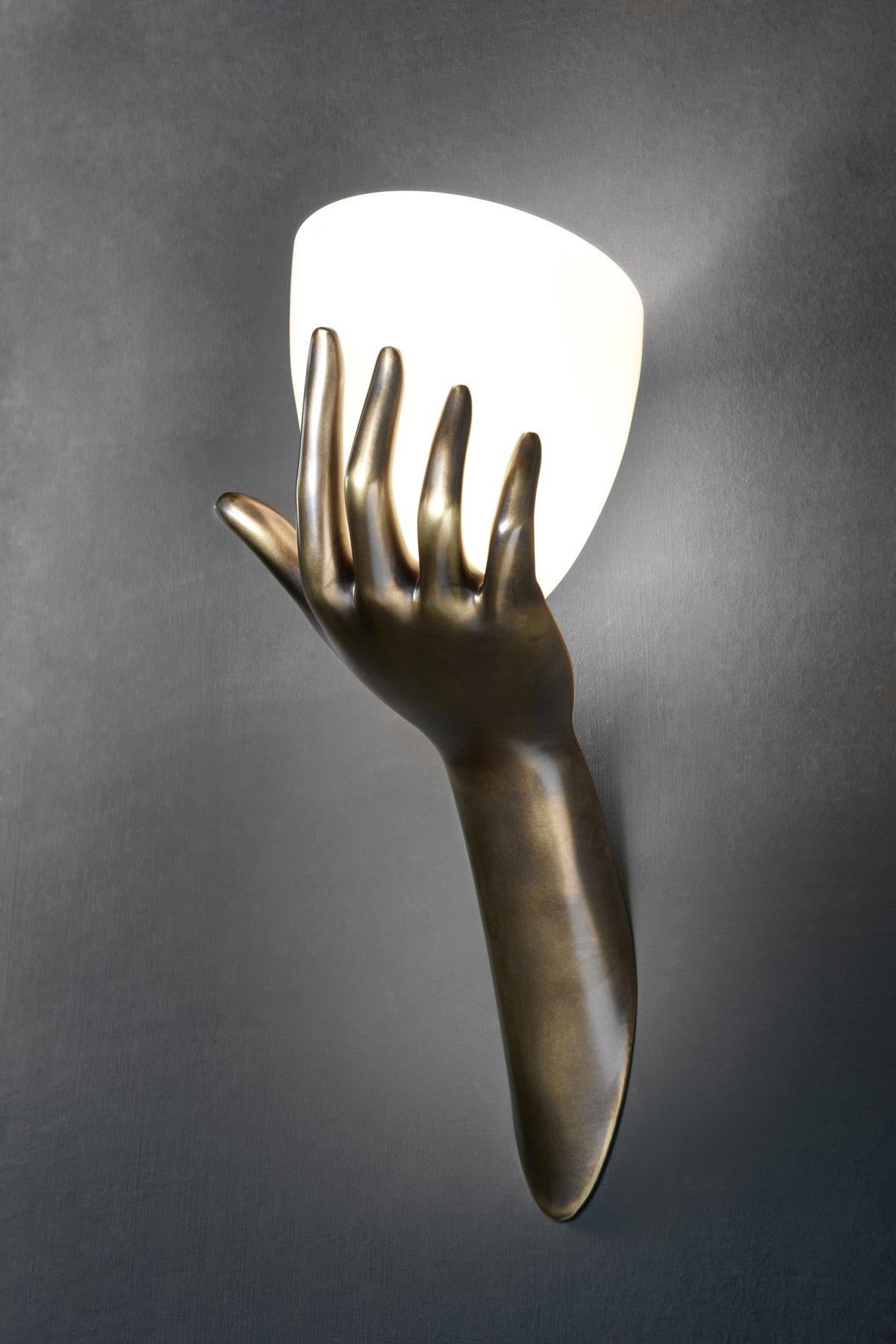 Modern Large Rose Gold Human Wall Lamp by Aggiolight For Sale