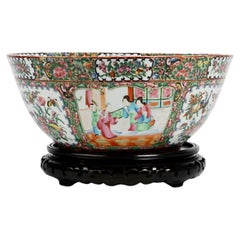 Large Rose Mandarin Punch Bowl